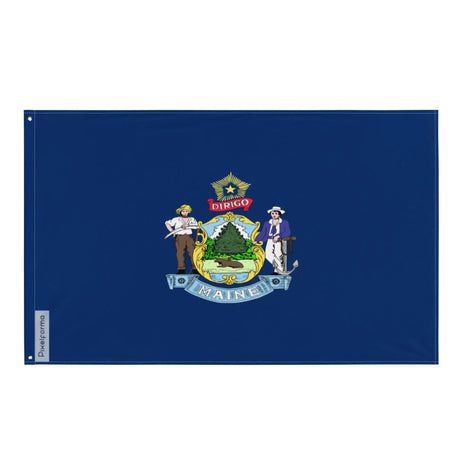 Drapeau maine polyester résistant avec œillets à gauche