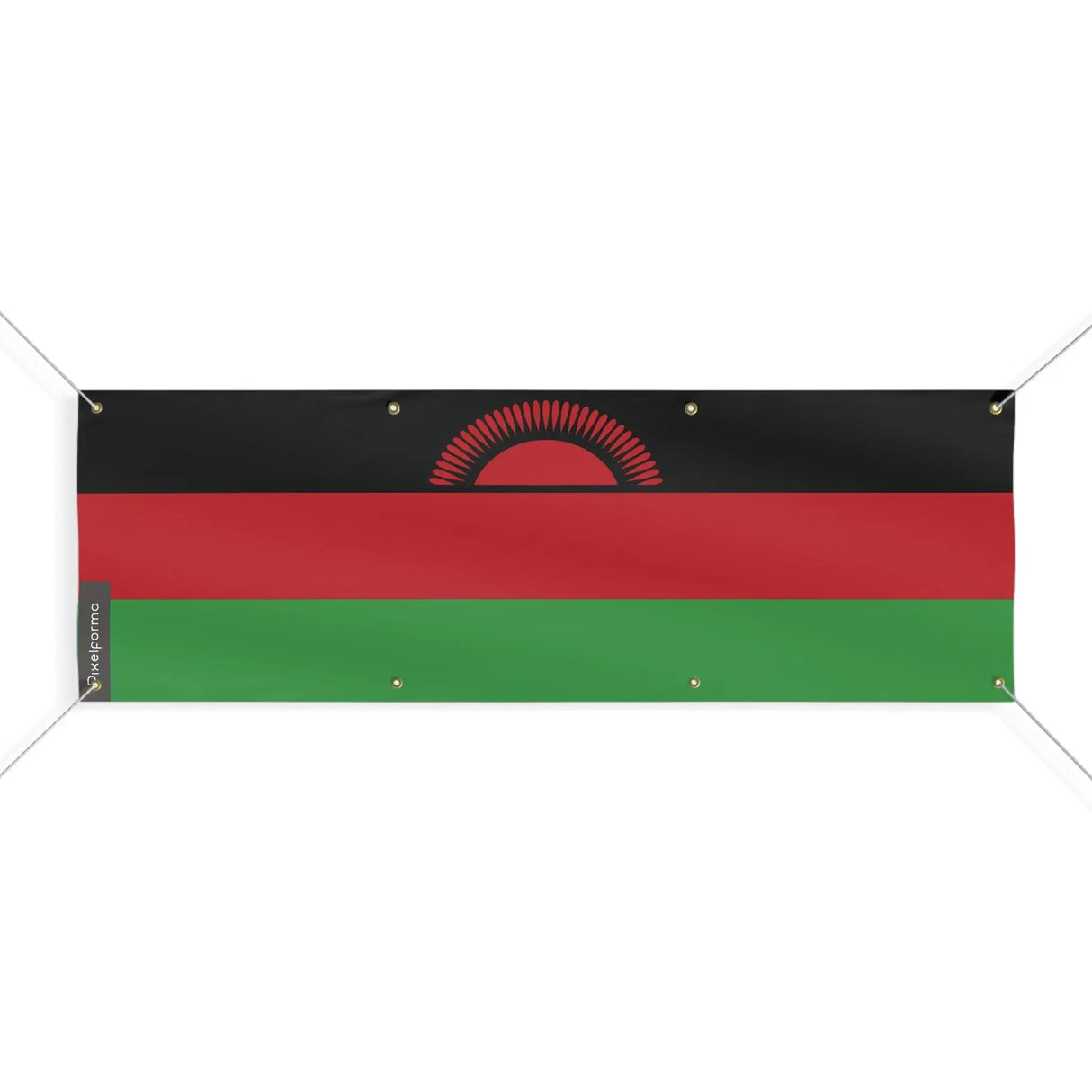 Drapeau malawi polyester résistant aux intempéries 8 œillets
