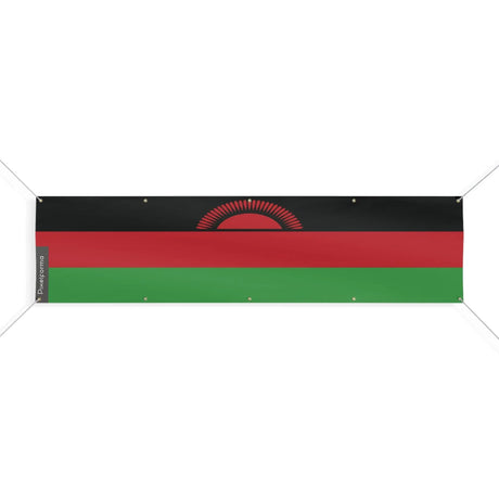 Drapeau malawi polyester résistant œillets usage extérieur