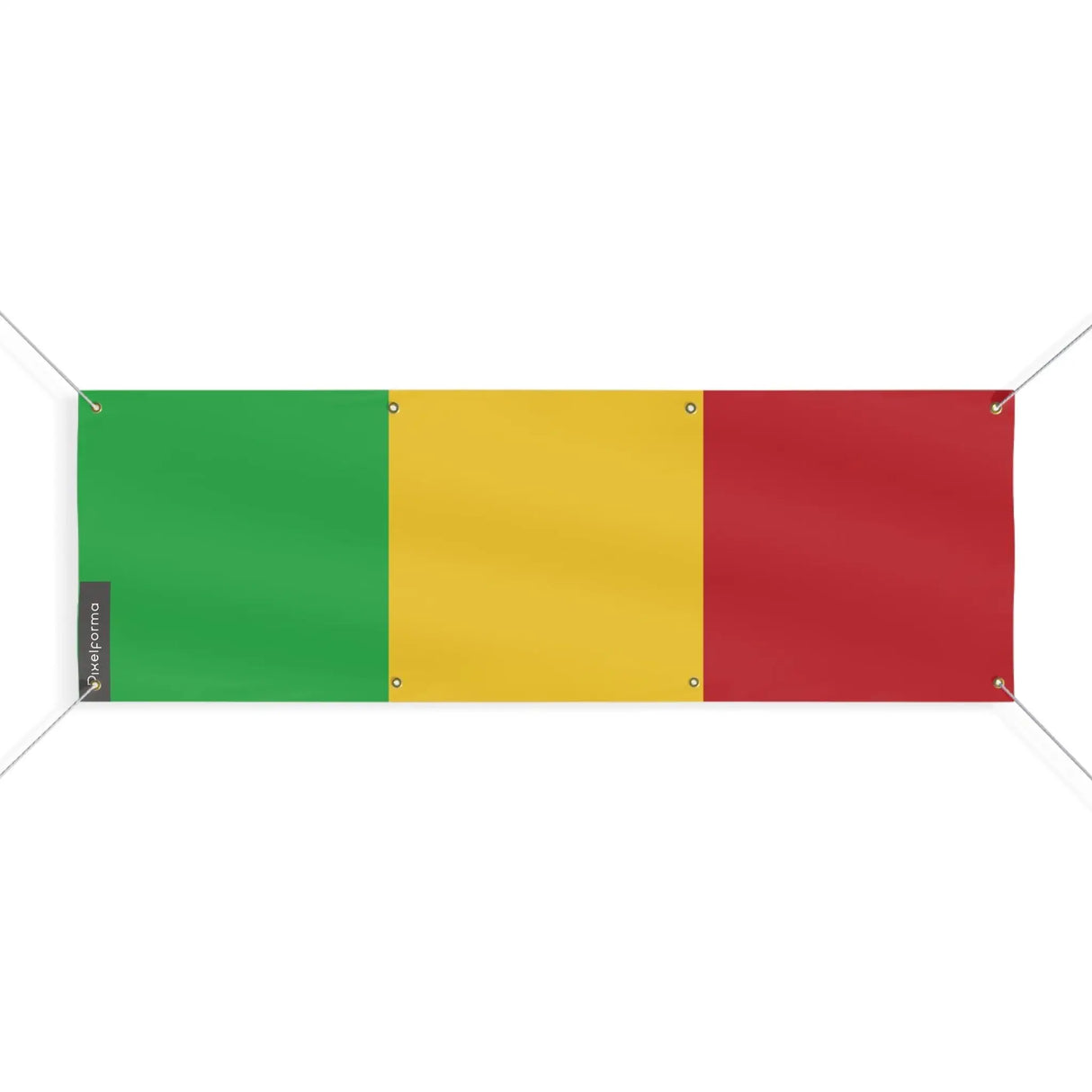 Drapeau mali polyester résistant avec œillets extérieurs