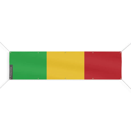 Drapeau mali polyester résistant usage extérieur durable