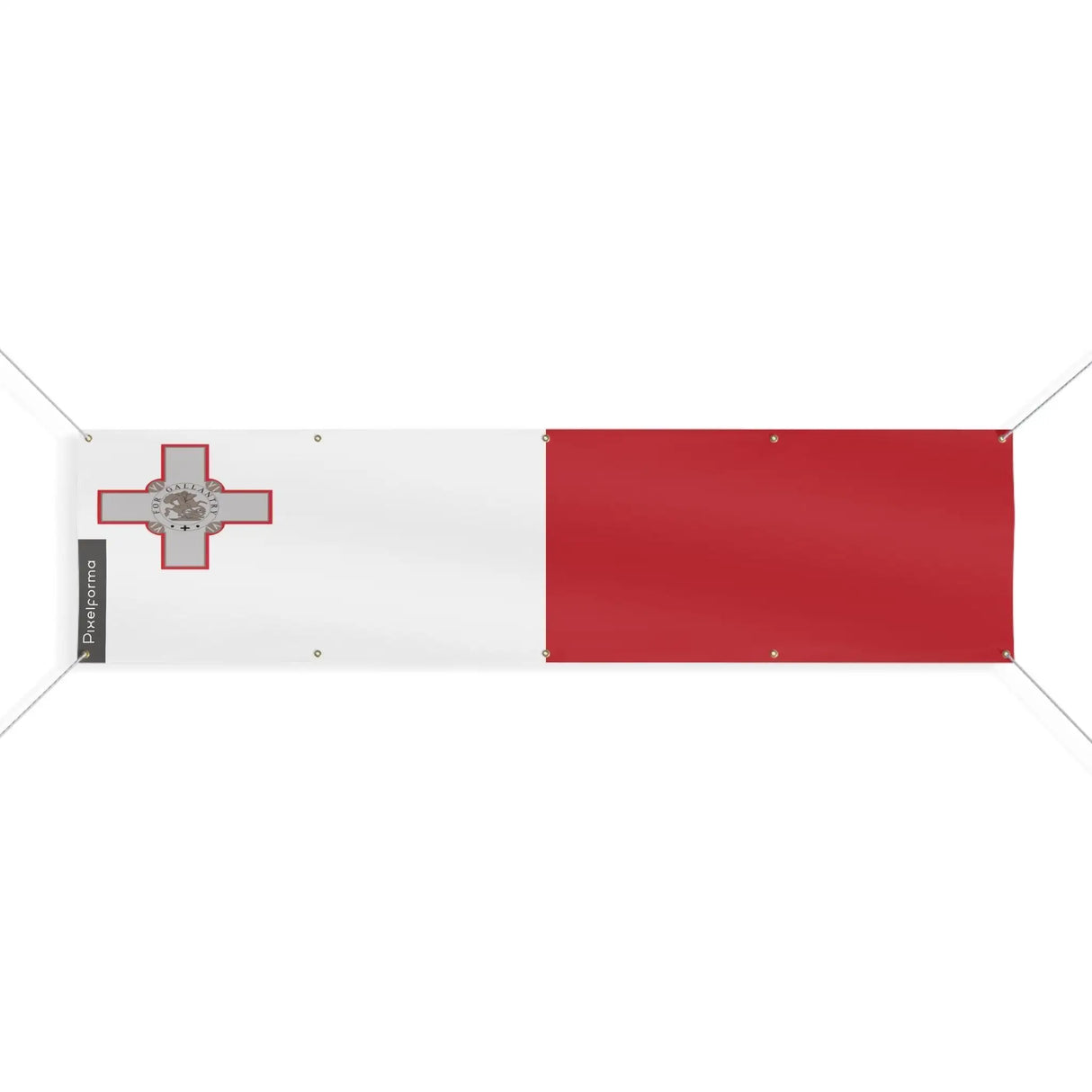 Drapeau malte polyester résistant œillets usage extérieur