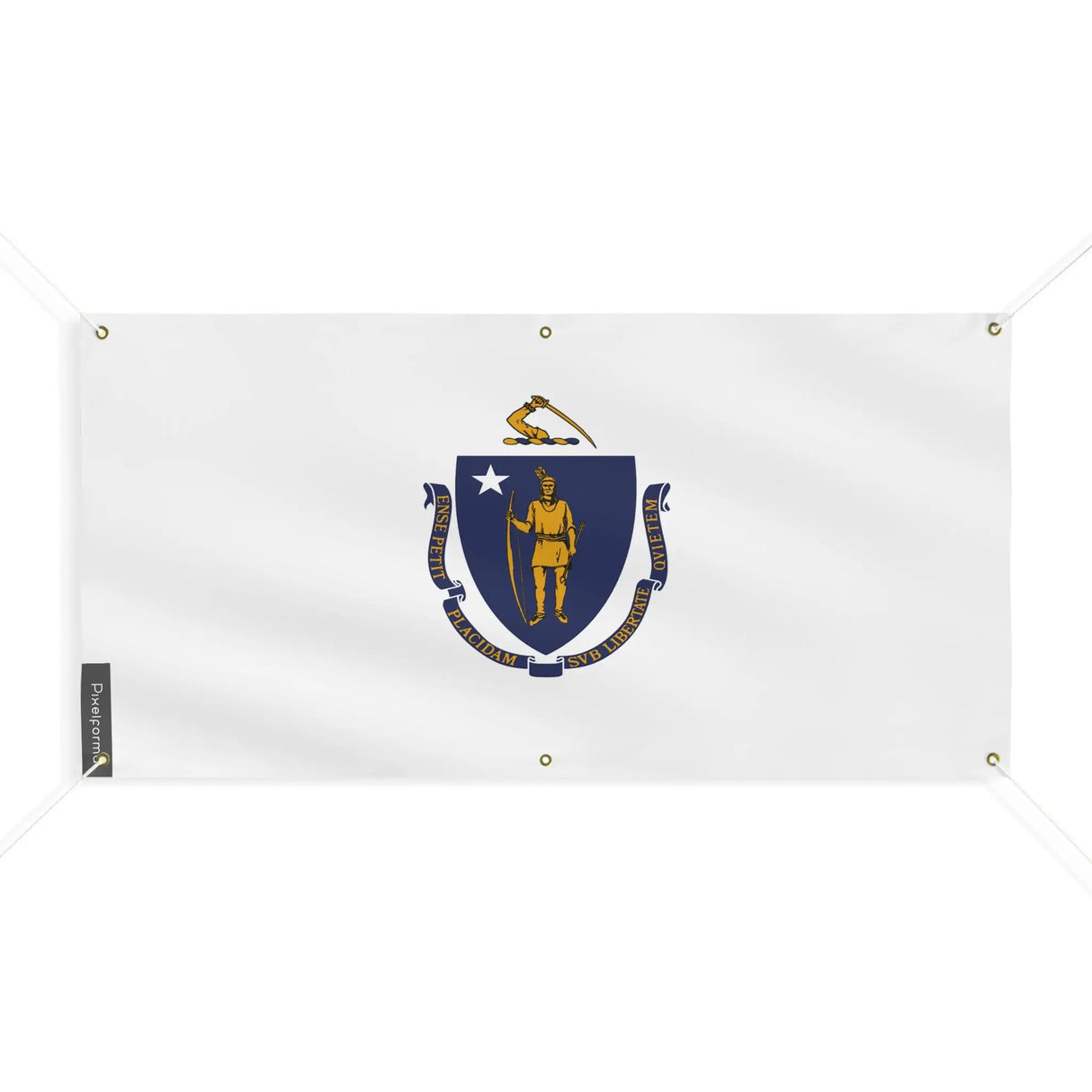 Drapeau massachusetts polyester résistant aux intempéries