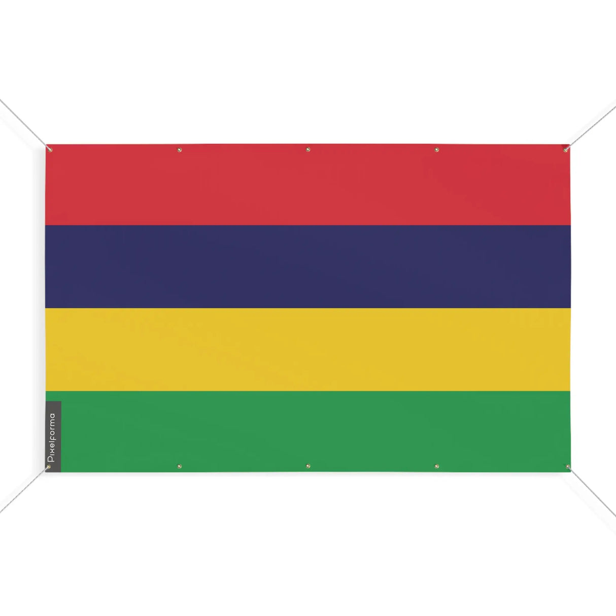 Drapeau maurice en polyester résistant avec œillets robustes