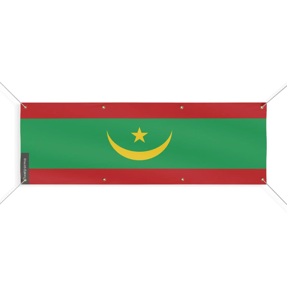 Drapeau mauritanie polyester résistant œillets renforcés