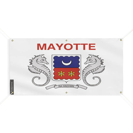 Drapeau mayotte polyester résistant avec œillets robustes