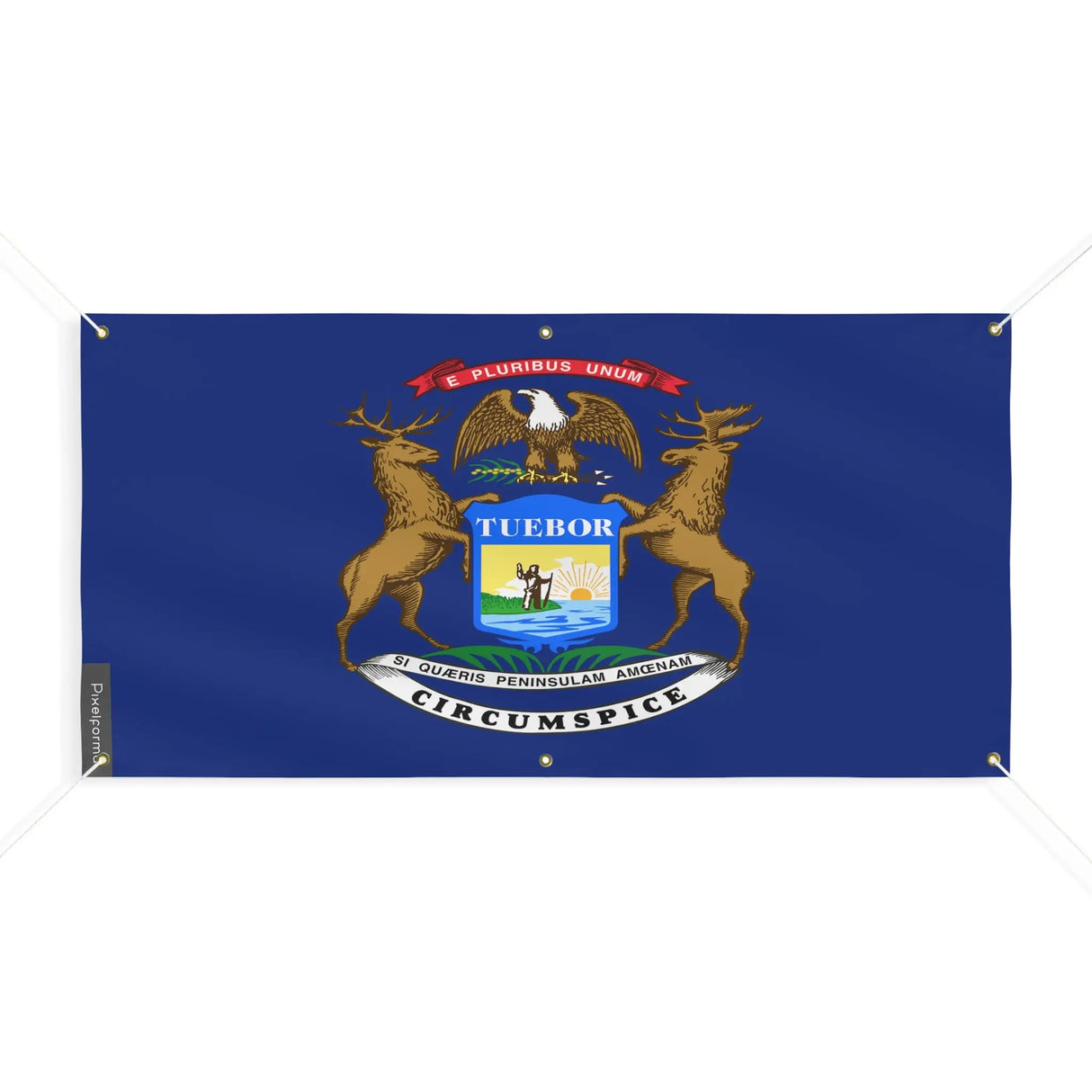 Drapeau michigan polyester résistant aux intempéries