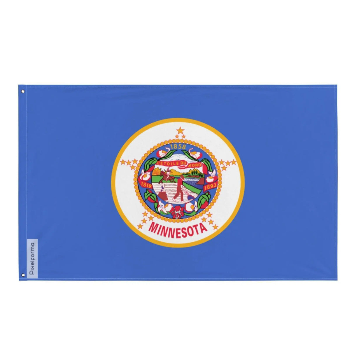 Drapeau minnesota polyester résistant avec œillets à gauche