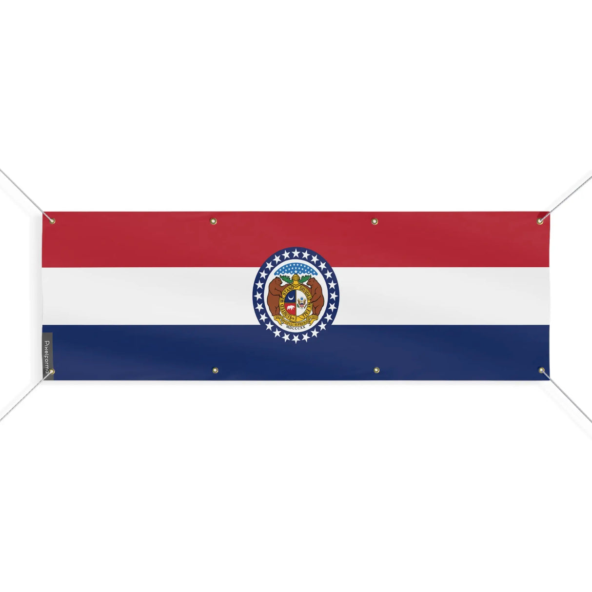 Drapeau missouri polyester résistant pour usage extérieur