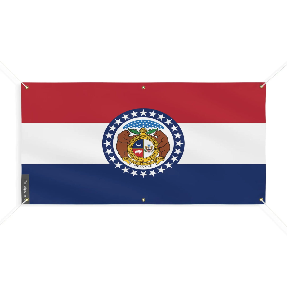 Drapeau missouri polyester résistant usage aux intempéries