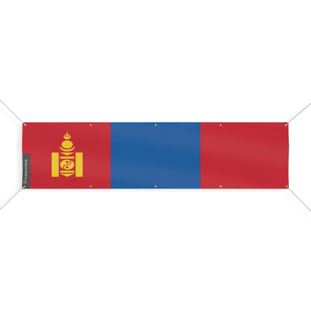 Drapeau mongolie polyester résistant aux intempéries
