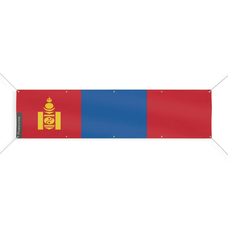 Drapeau mongolie polyester résistant aux intempéries