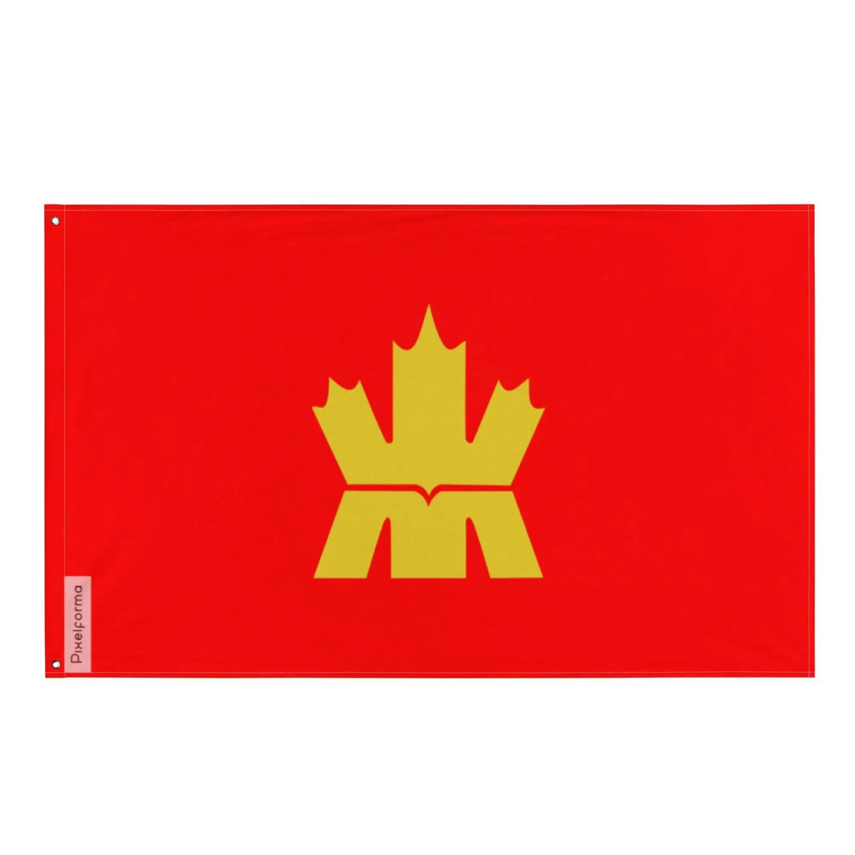 Drapeau monnaie royale canadienne polyester œillets gauche