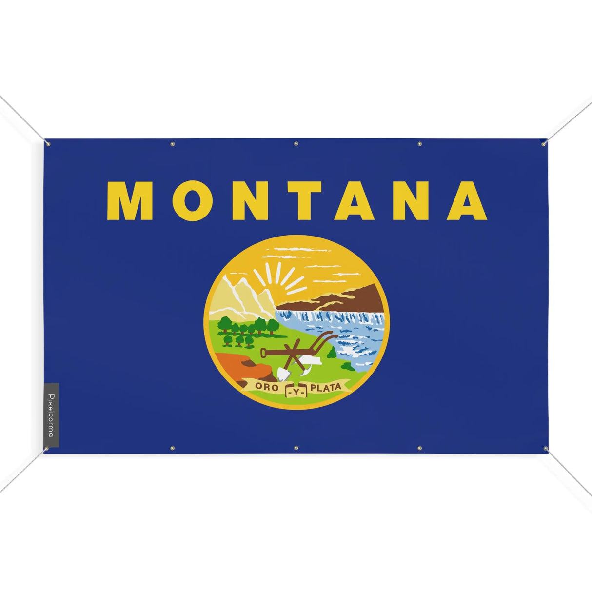 Drapeau montana en polyester résistant aux intempéries