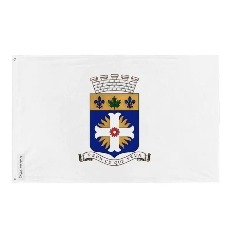 Drapeau montréal-est polyester résistant œillets à gauche