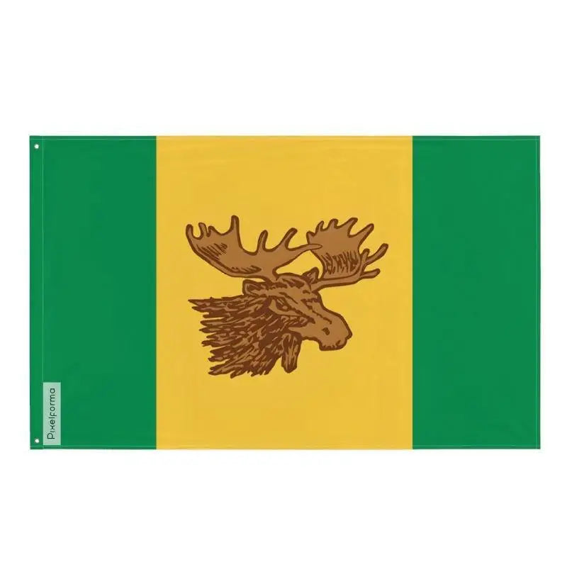 Drapeau moose jaw polyester résistant œillets à gauche