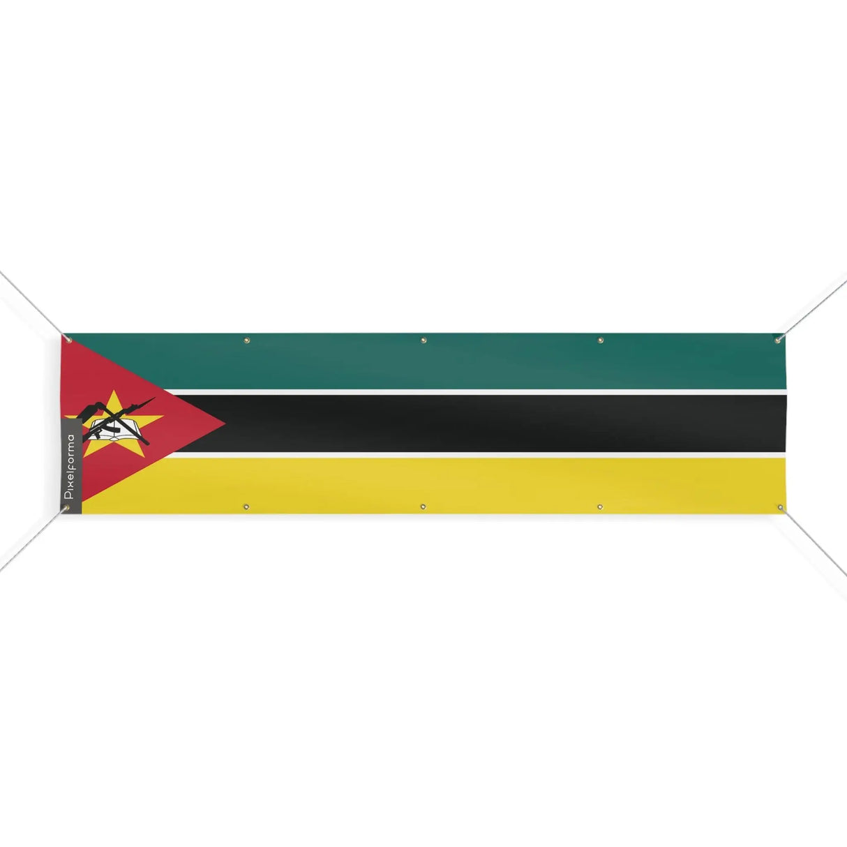 Drapeau mozambique résistant en polyester pour extérieur