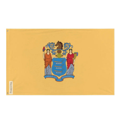 Drapeau new jersey polyester résistant œillets à gauche