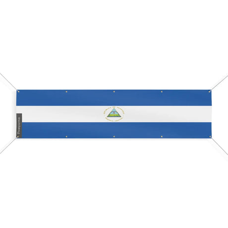 Drapeau nicaragua polyester résistant avec œillets robustes