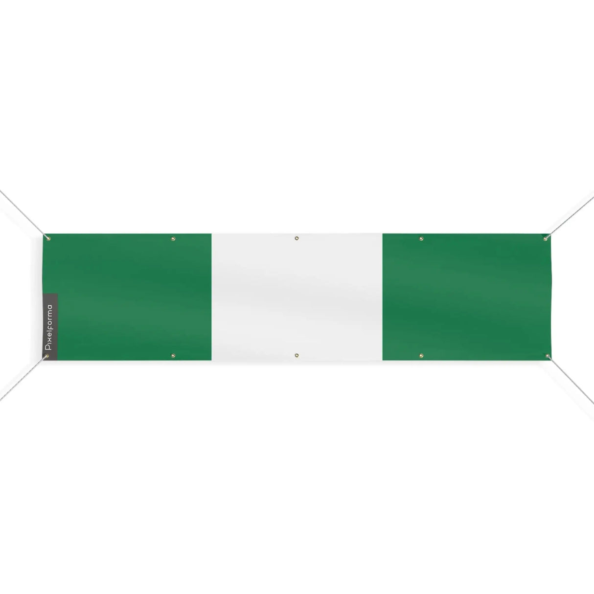 Drapeau nigeria polyester résistant multi-œillets extérieur