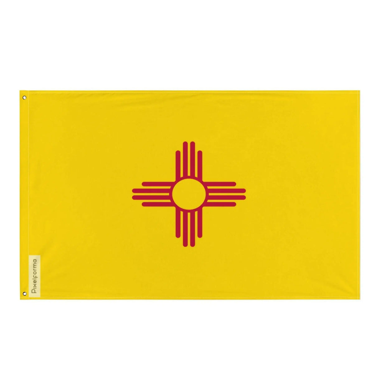 Drapeau nouveau-mexique polyester résistant œillets à gauche