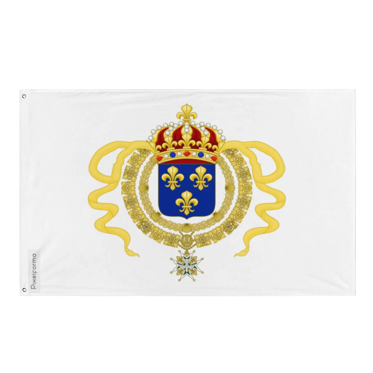 Drapeau nouvelle-france polyester résistant œillets à gauche