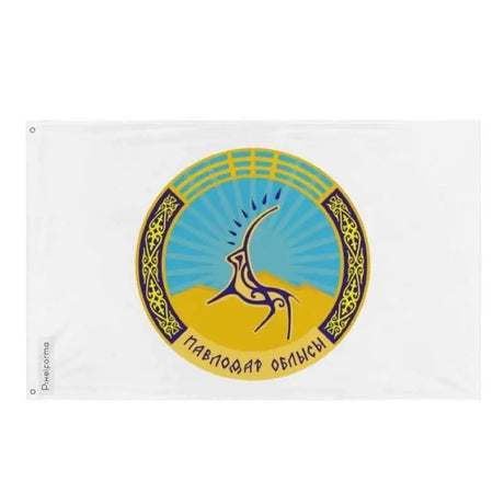 Drapeau oblys pavlodar polyester résistant œillets à gauche
