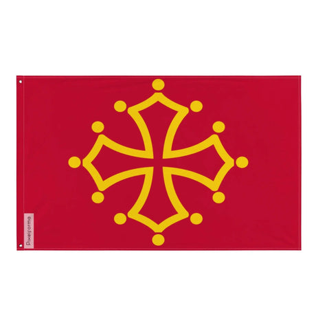Drapeau occitanie polyester résistant double ourlet