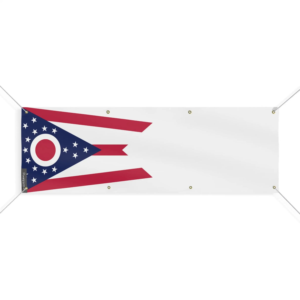 Drapeau ohio polyester résistant aux intempéries 8 œillets