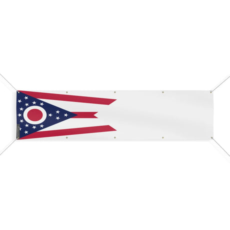 Drapeau ohio polyester résistant aux intempéries œillets