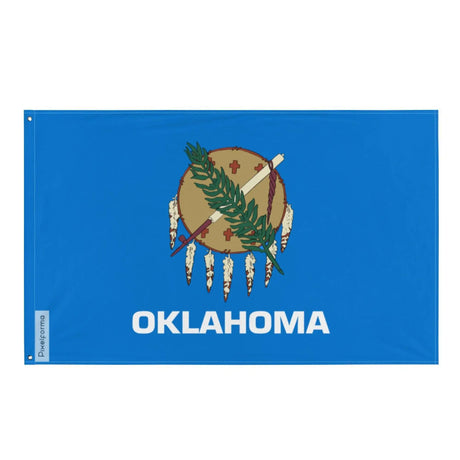 Drapeau oklahoma polyester résistant œillets à gauche