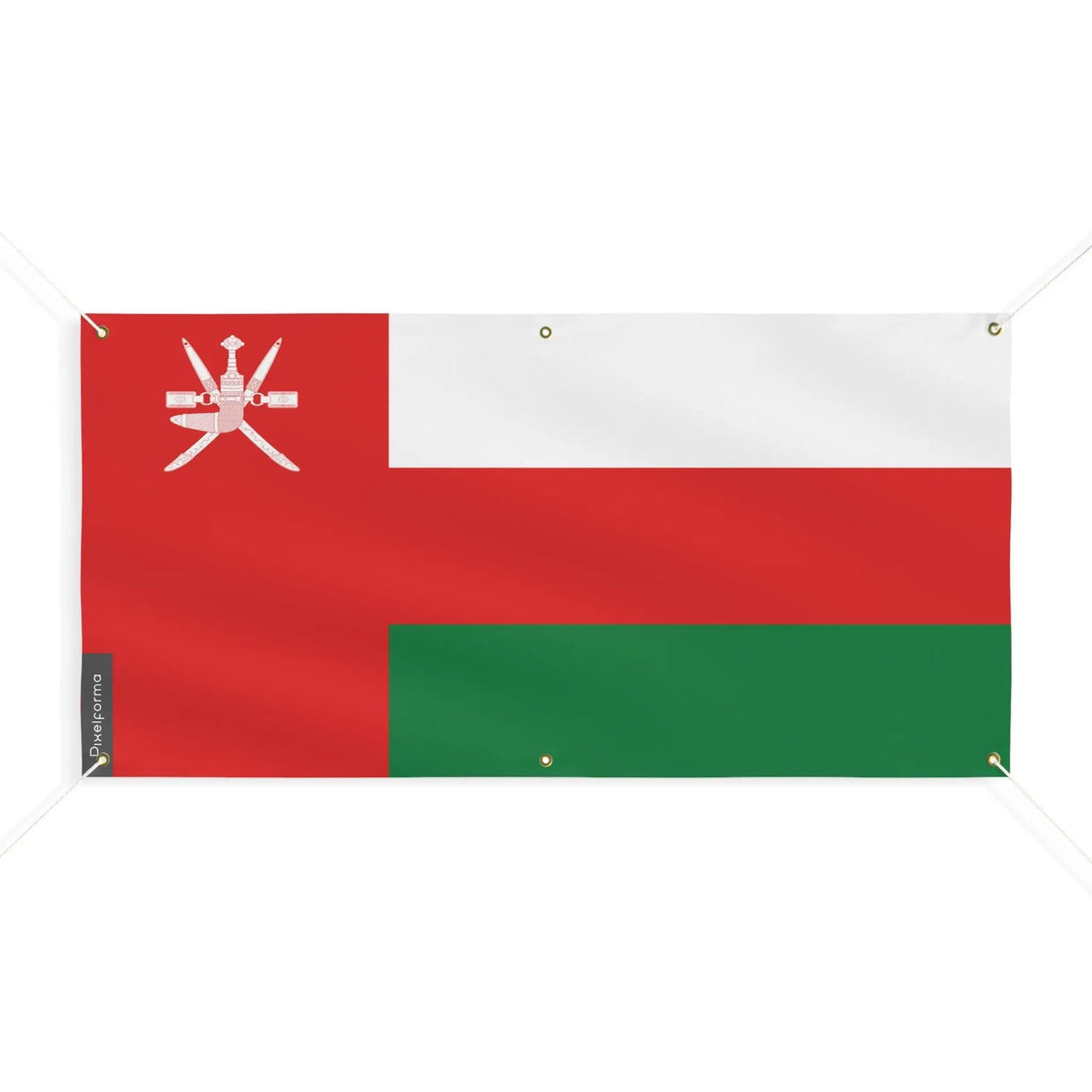 Drapeau oman polyester résistant aux intempéries 6 œillets