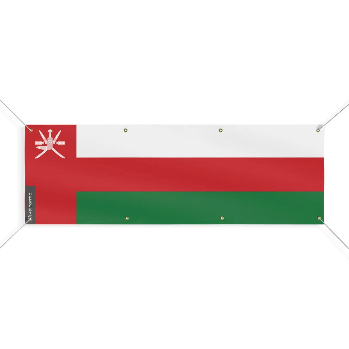 Drapeau oman polyester résistant aux intempéries 8 œillets