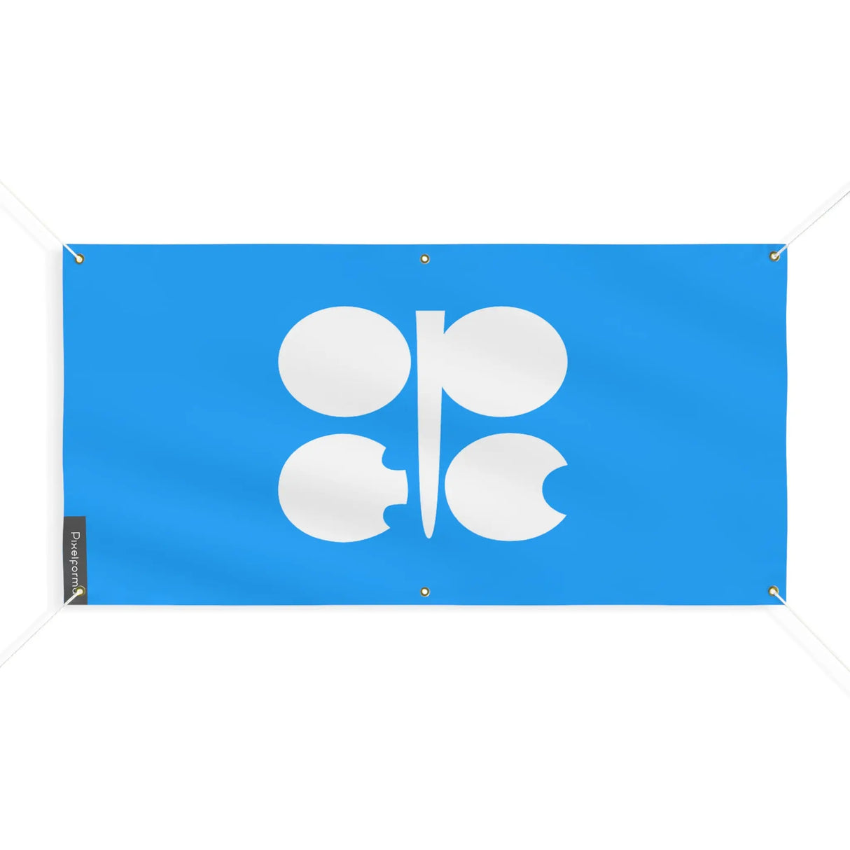 Drapeau opep polyester résistant aux intempéries œillets