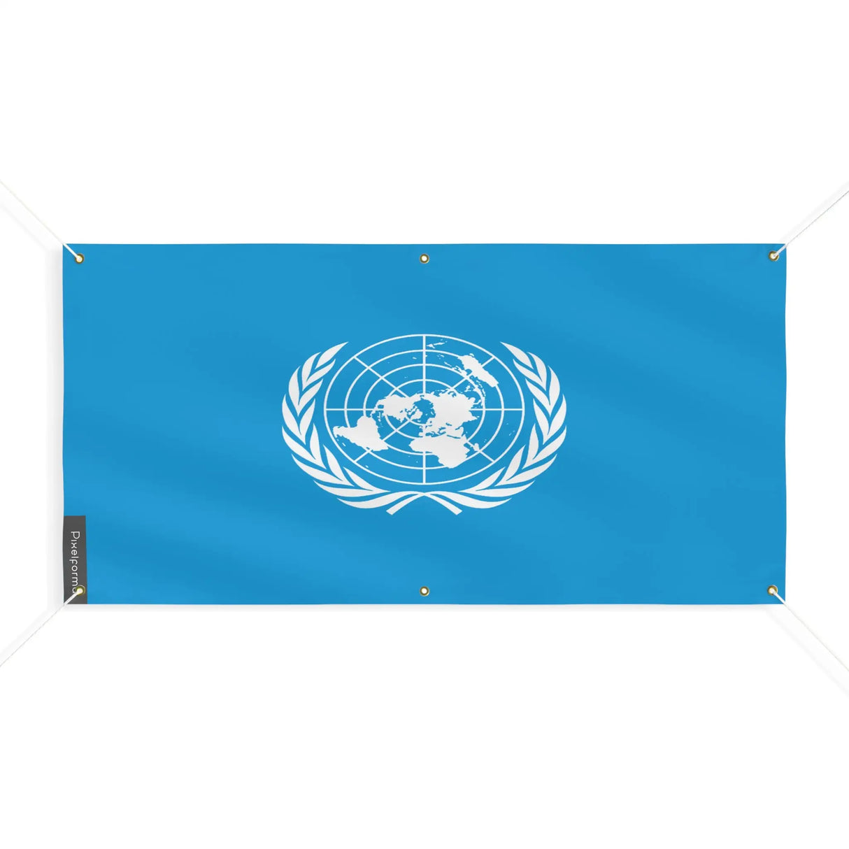 Drapeau organisation nations unies polyester résistant intempéries