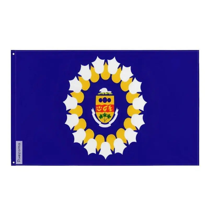 Drapeau oshawa polyester résistant avec œillets à gauche