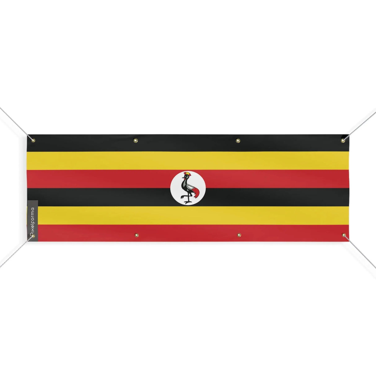 Drapeau ouganda polyester résistant à œillets renforcés