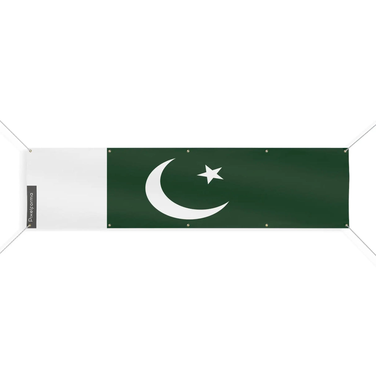Drapeau pakistan polyester résistant avec œillets renforcés