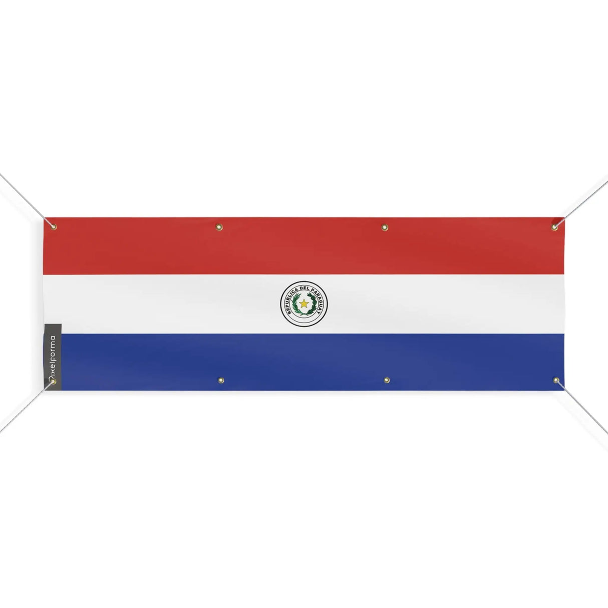Drapeau paraguay polyester résistant aux intempéries 8 œillets