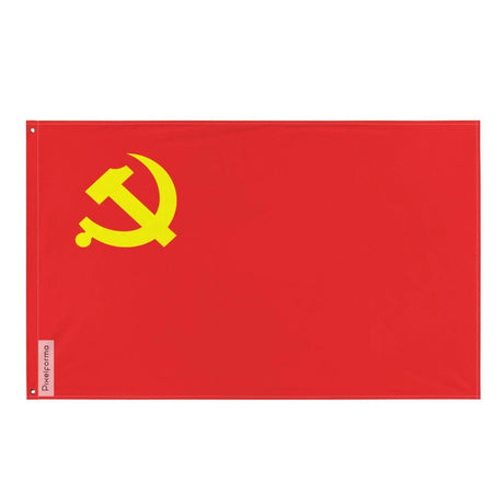 Drapeau parti communiste chinois polyester œillets à gauche