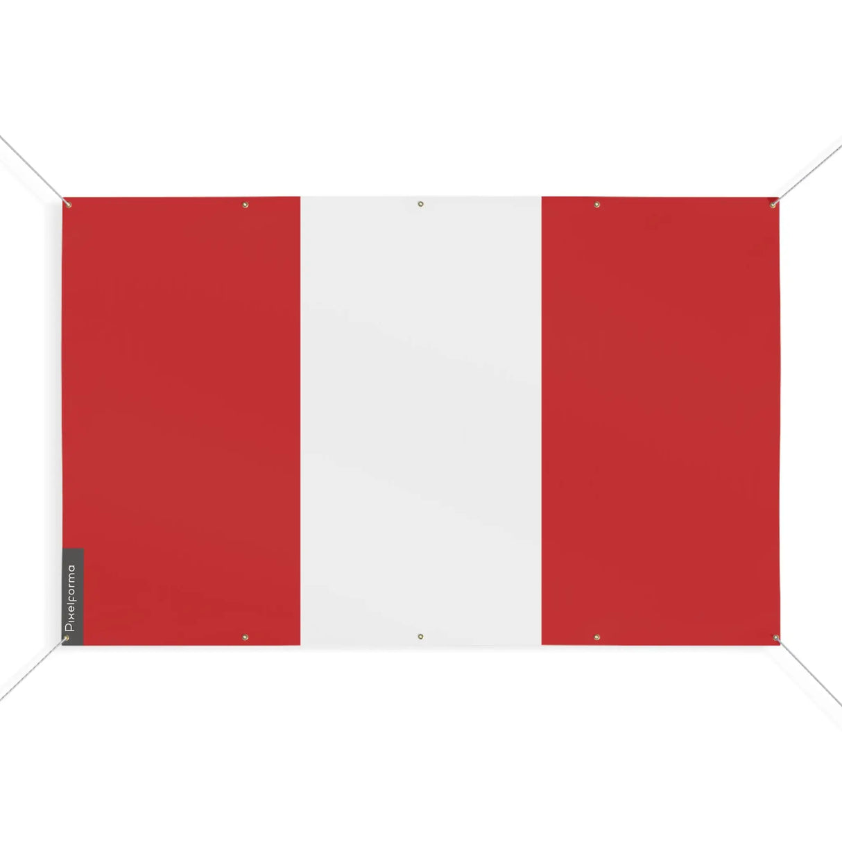 Drapeau pérou en polyester résistant avec œillets renforcés