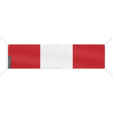 Drapeau pérou polyester résistant usage extérieur intempéries