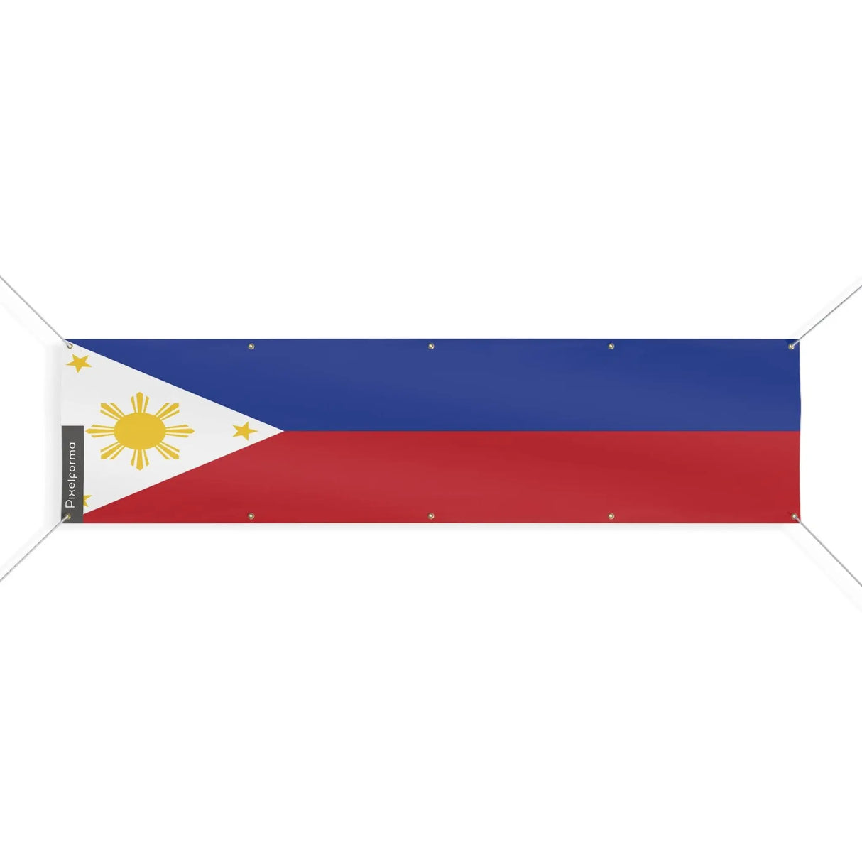 Drapeau philippines polyester résistant œillets usage extérieur