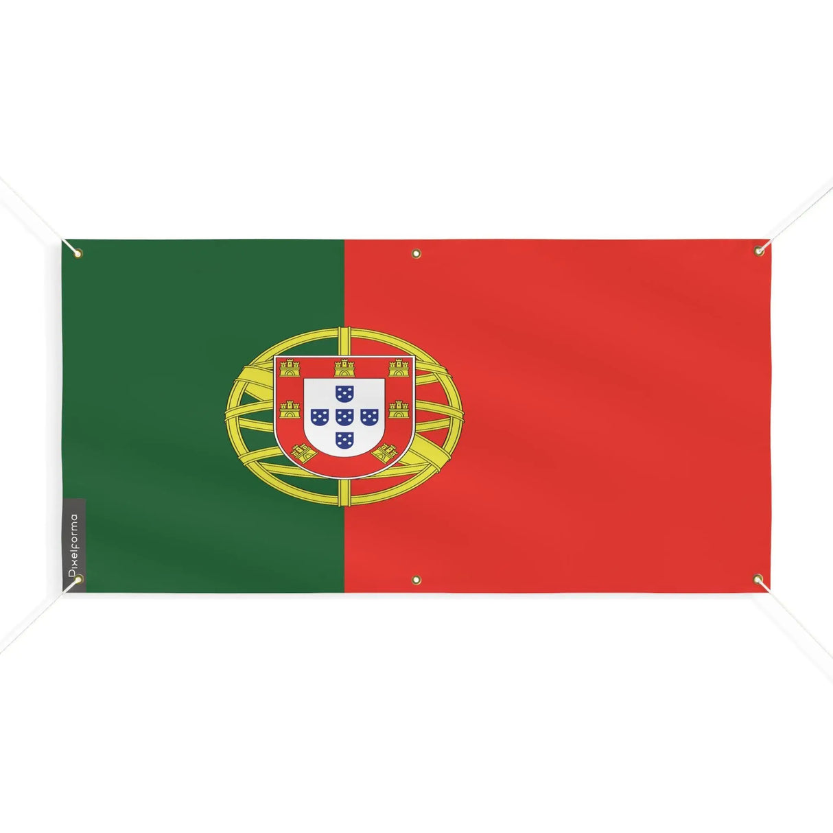 Drapeau portugal polyester résistant avec œillets renforcés