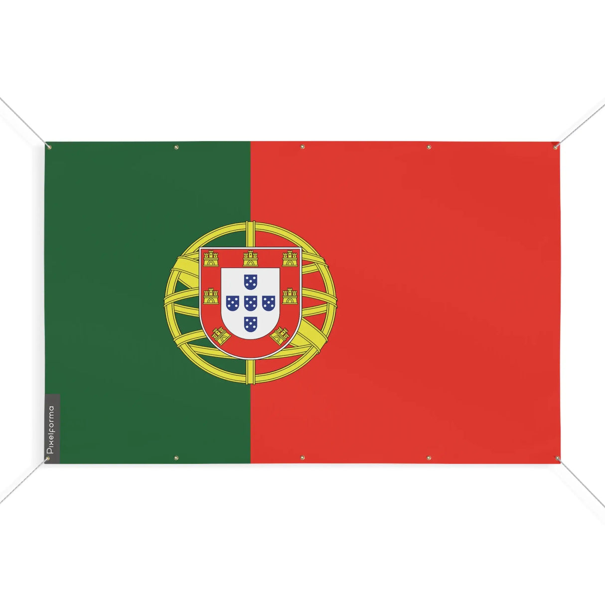 Drapeau portugal polyester résistant avec œillets robustes