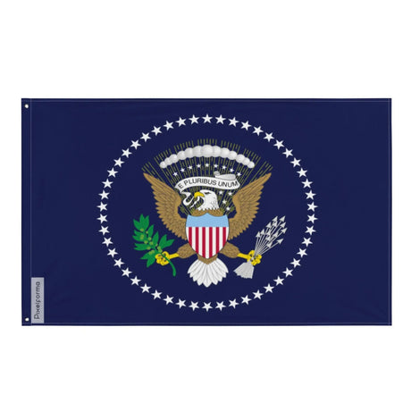 Drapeau président états-unis polyester œillets à gauche