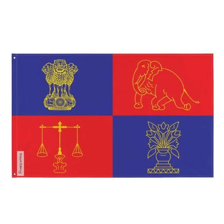 Drapeau président inde polyester résistant œillets à gauche