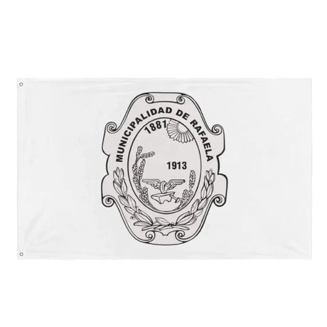 Drapeau rafaela polyester résistant œillets à gauche