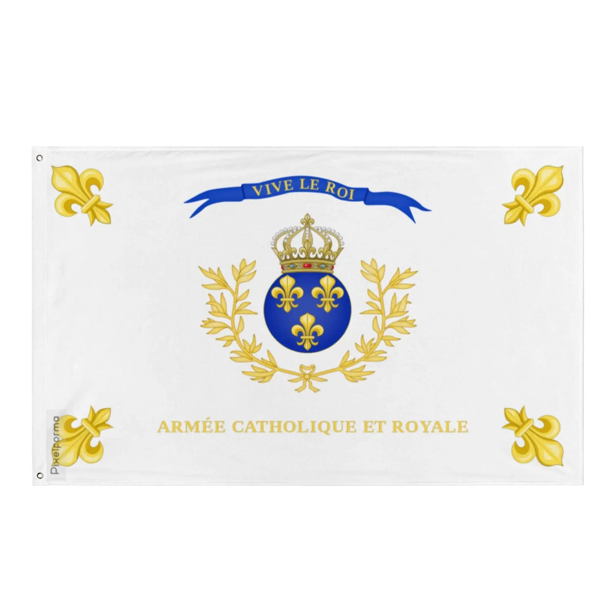 Drapeau régiment vendéen polyester à double ourlet résistant