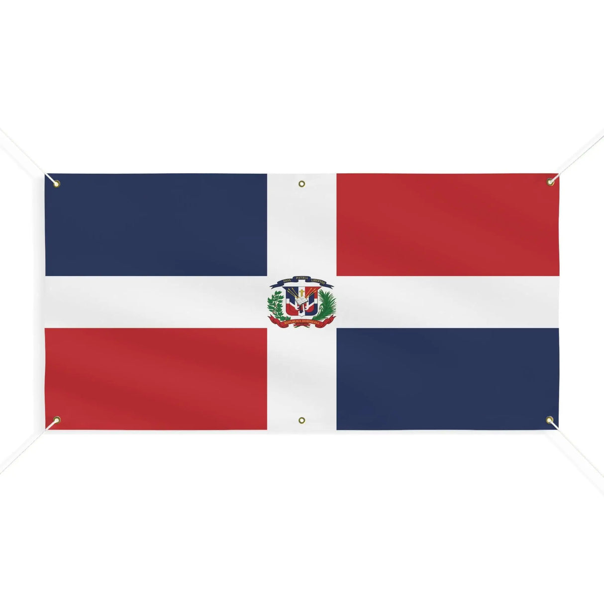 Drapeau république dominicaine polyester résistant intempéries